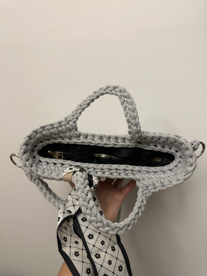 Einzelstück Tasche GreyBlack mit Reißverschluss