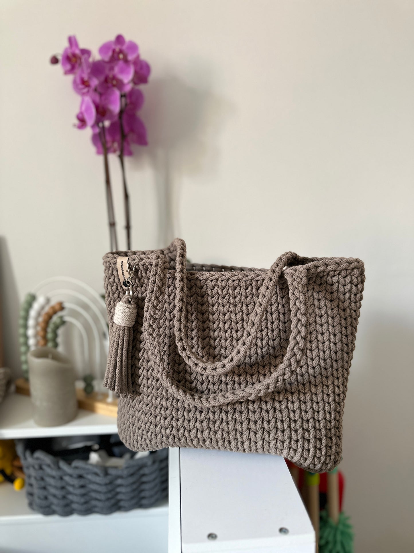 Shopper Bag mit Schlüsselanhänger
